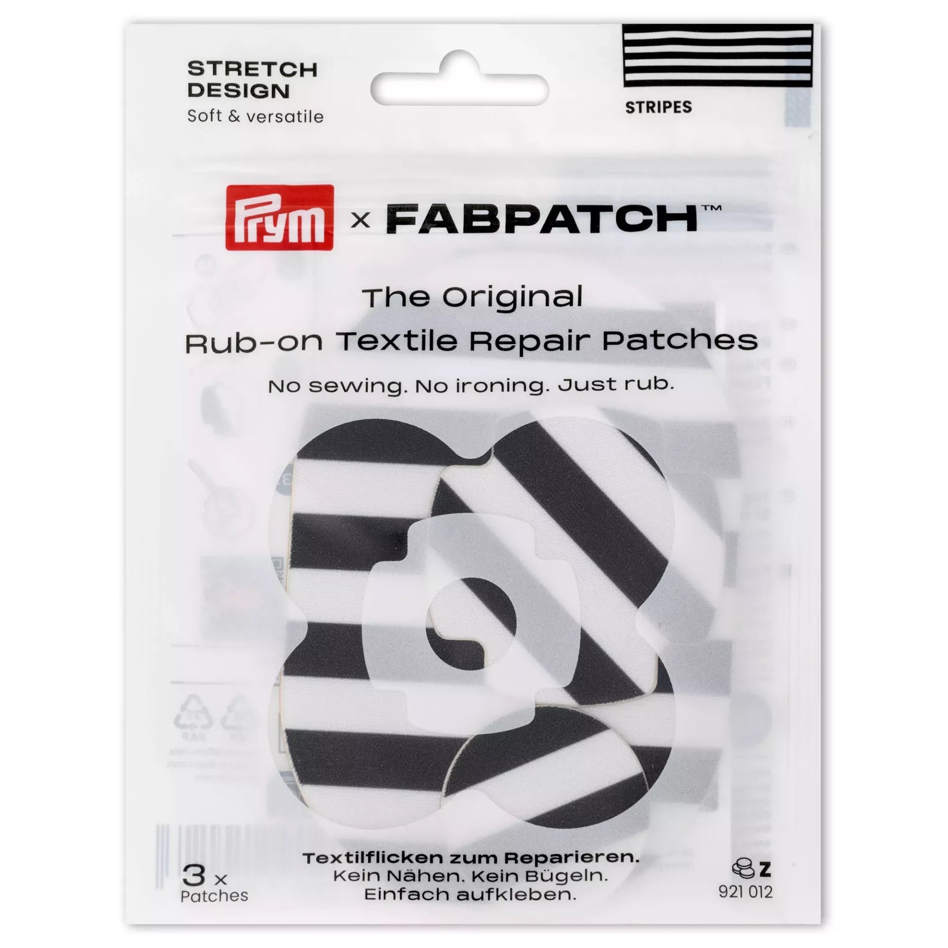 FabPatch Stretch Stripes 3-pak