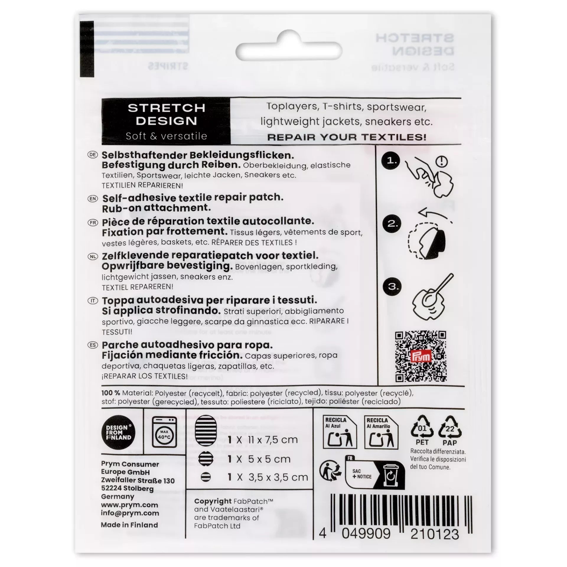 FabPatch Stretch Stripes 3-pak