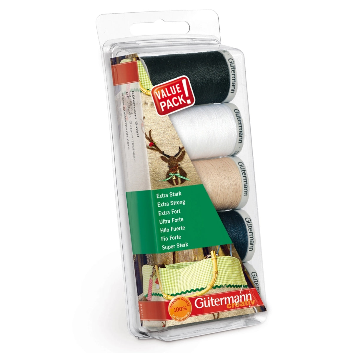 Gütermann Trådsæt Ekstra Stærkt 5 ruller