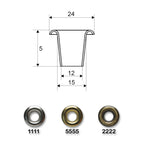Øjehuller 24mm Sølv Koh-I-Noor