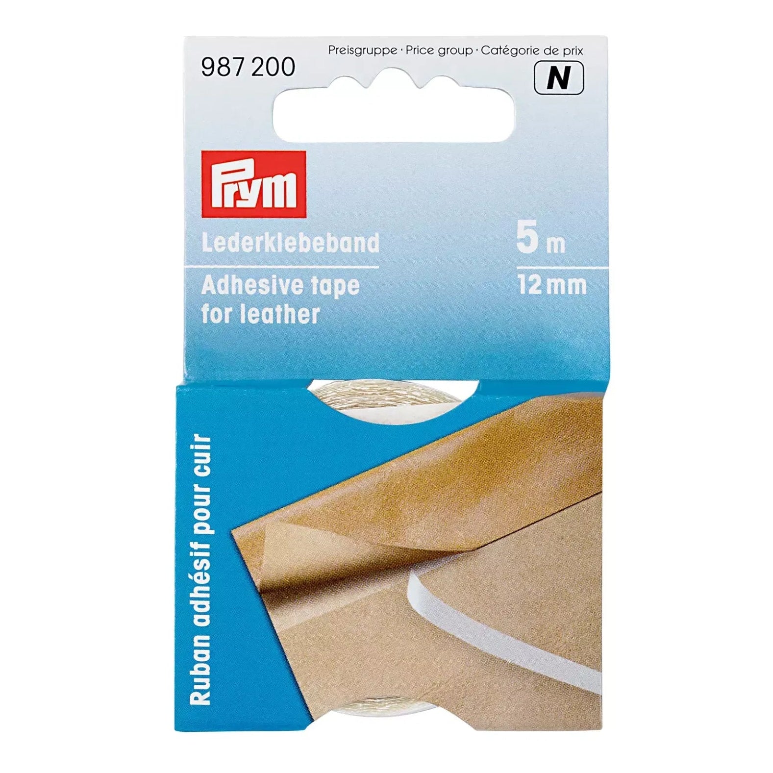 Lædertape Dobbeltklæbende 5 meter x 12 mm