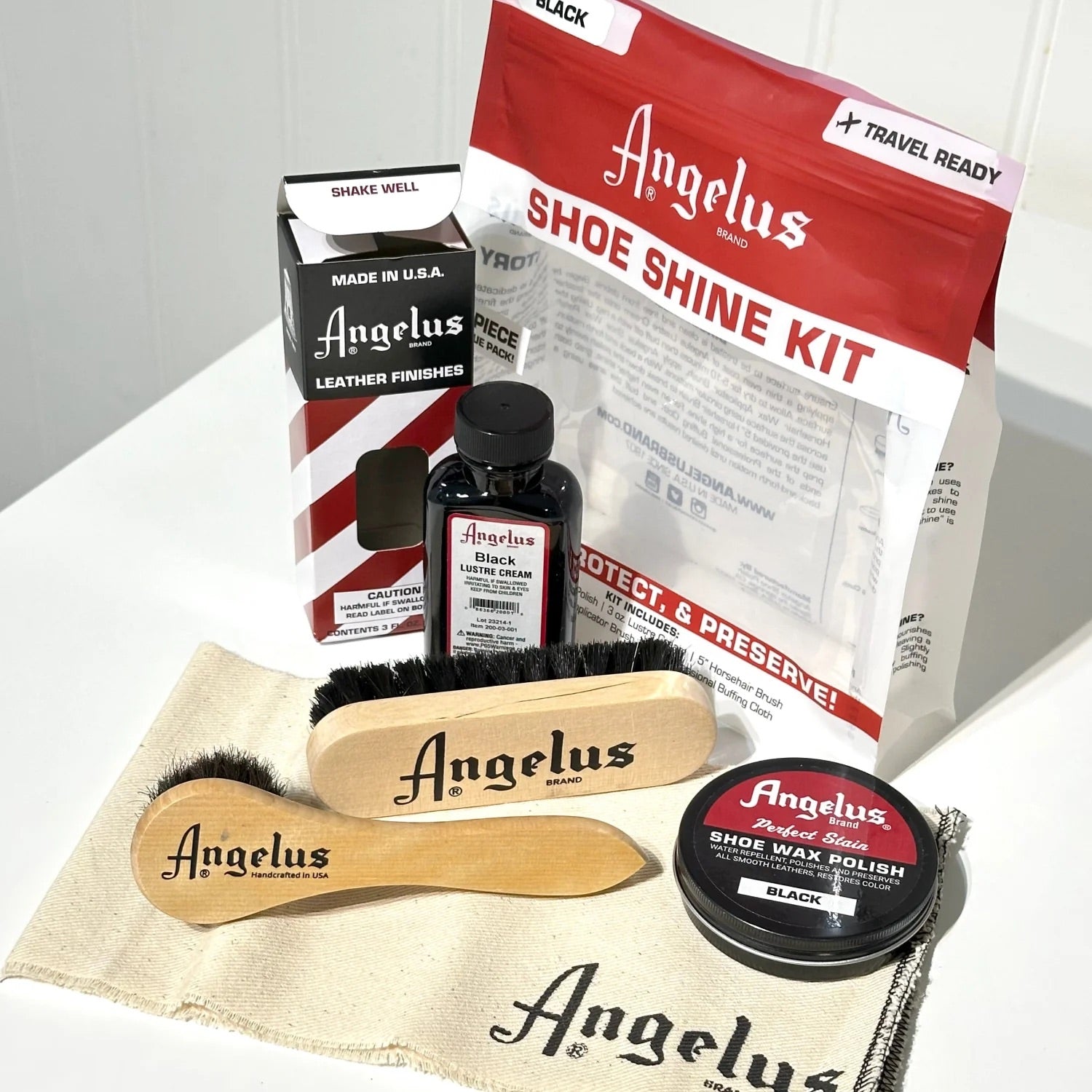 Skoplejesæt Angelus Shoe Shine Kit