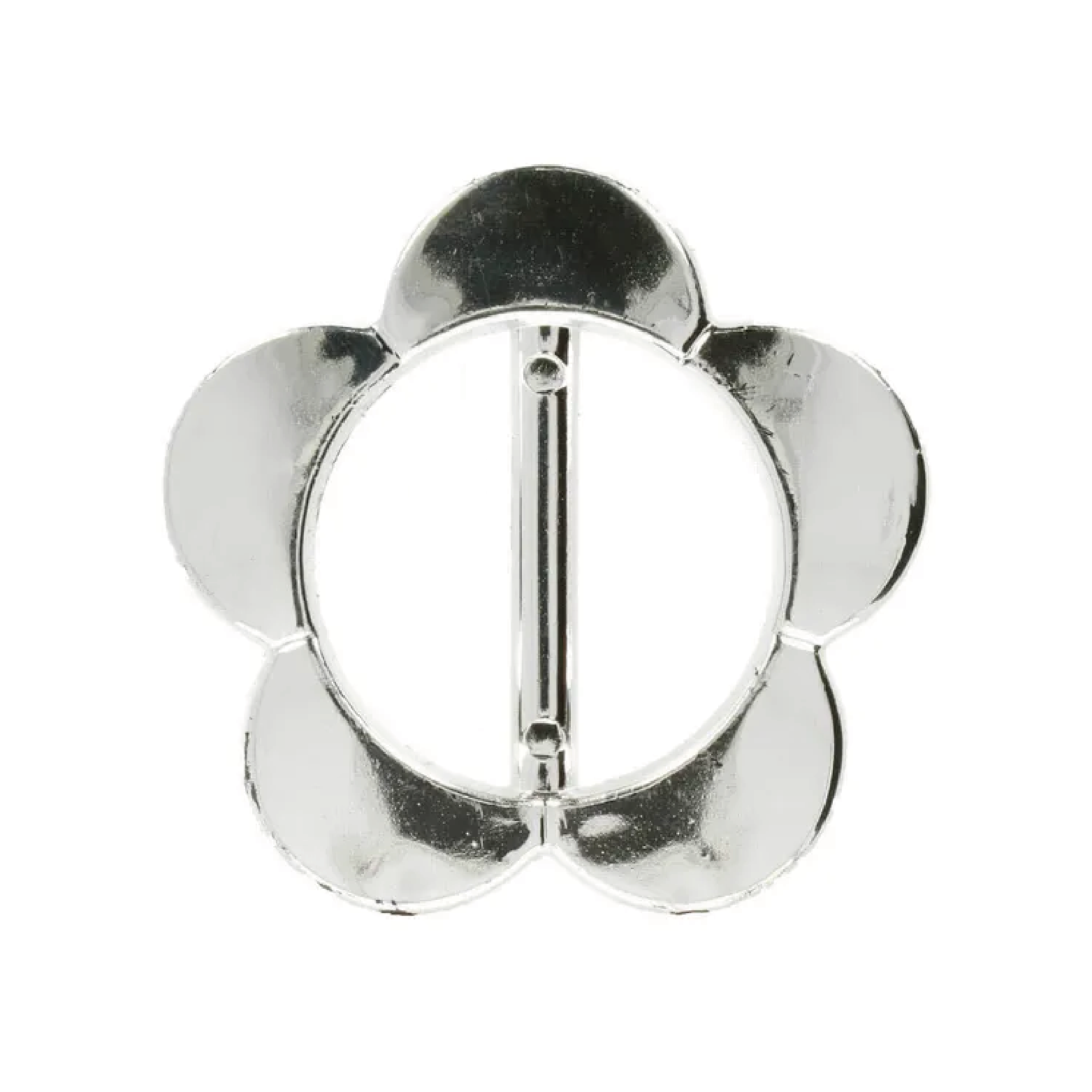 Blomsterformet bæltespænde sølv