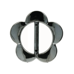 Blomsterformet bæltespænde mørk sølv