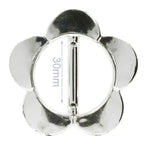 Blomsterformet bæltespænde sølv