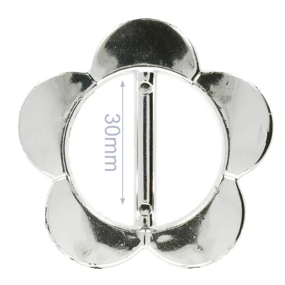 Blomsterformet bæltespænde sølv