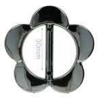 Blomsterformet bæltespænde mørk sølv