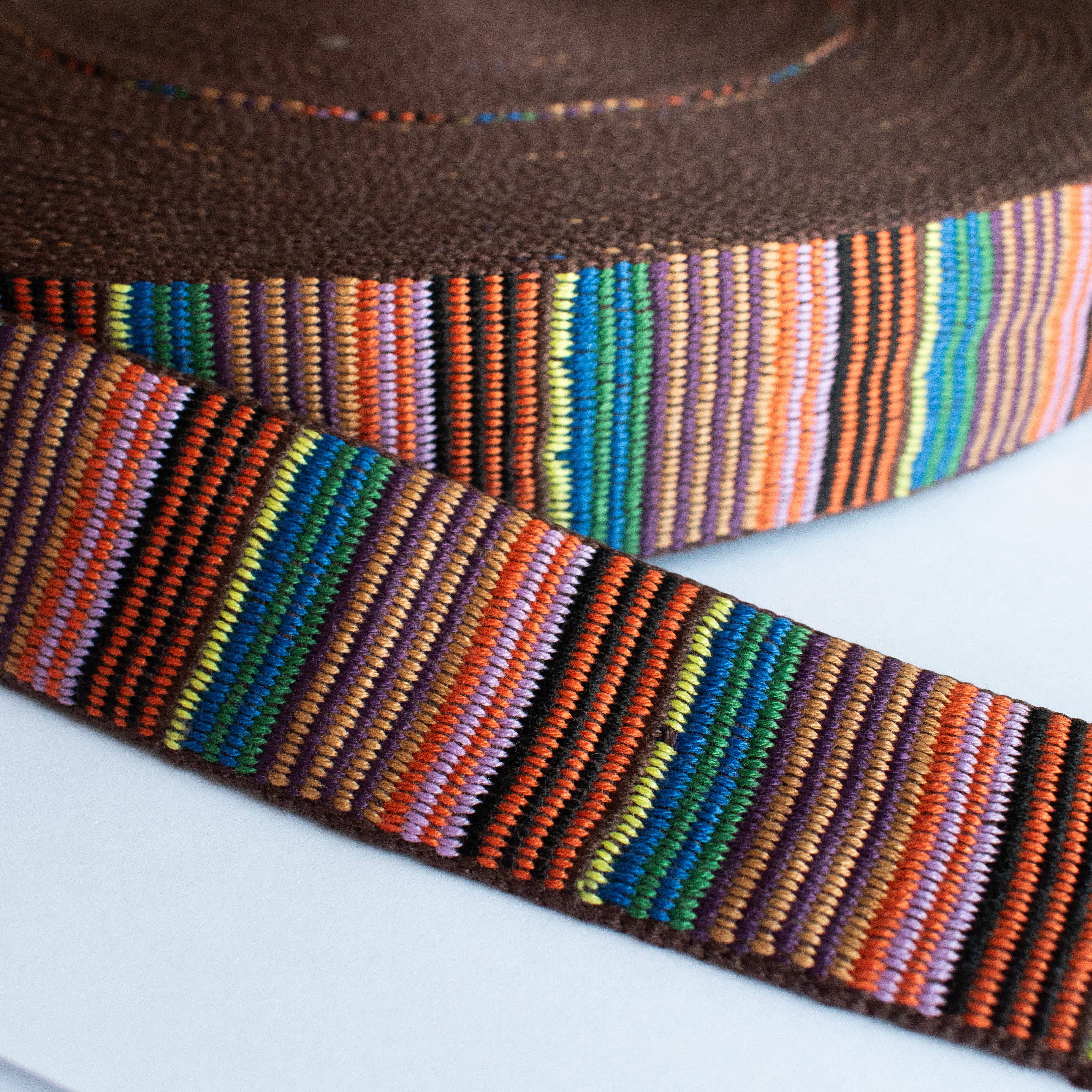 Stribet bånd 40mm - til taskeremme og bælter