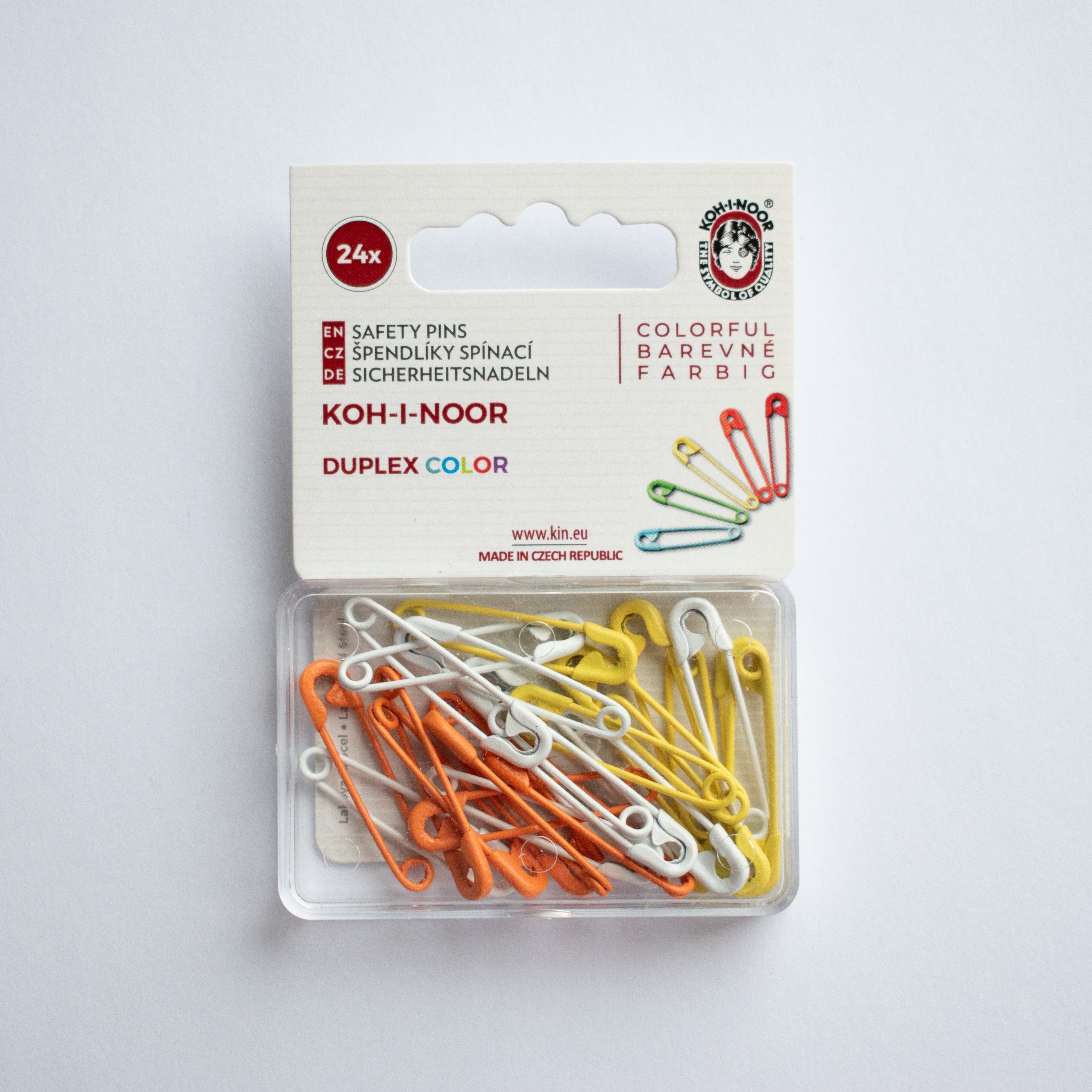 Sikkerhedsnåle orange &amp; gule KOH-I-NOOR