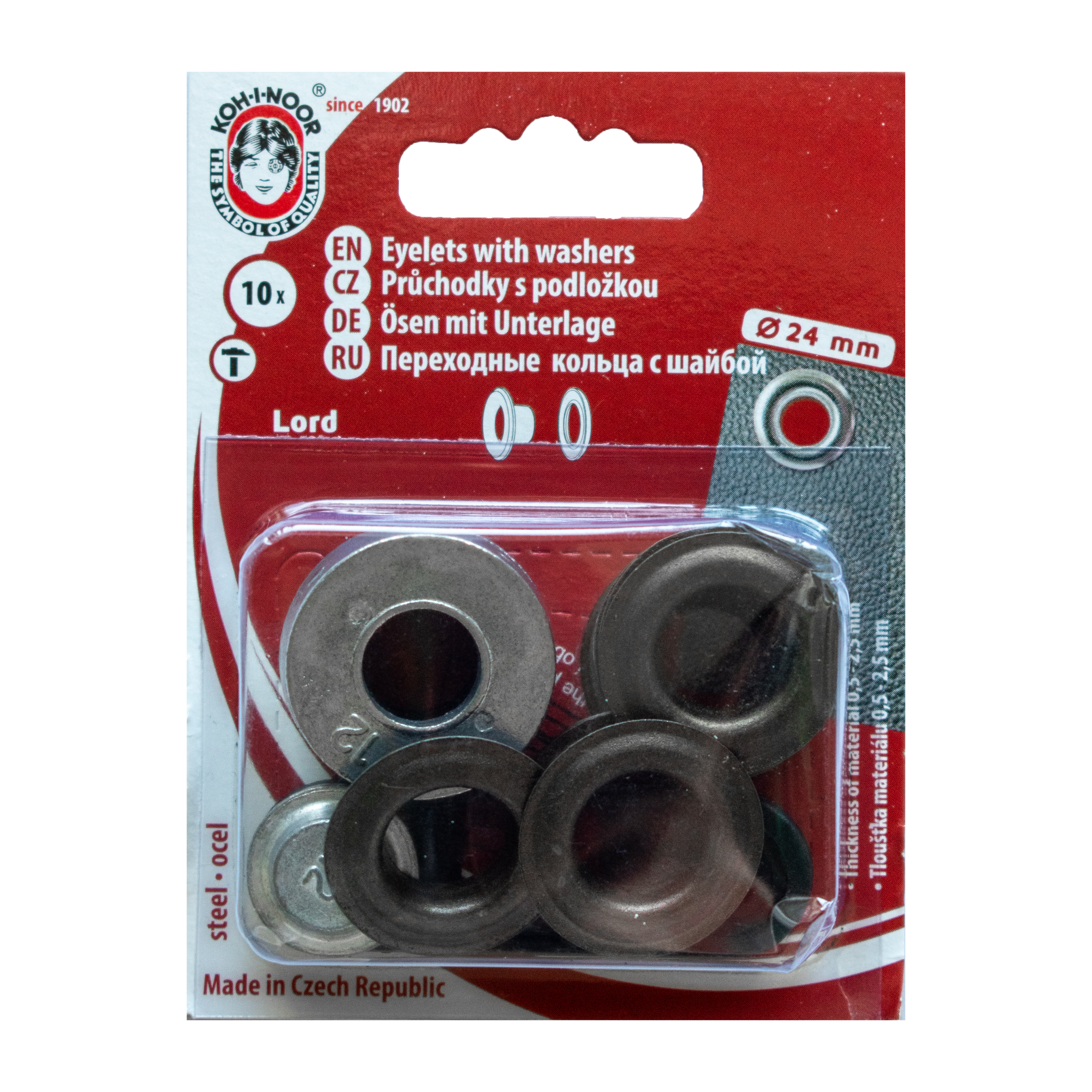 Øjer 24mm Antik messing Koh-I-Noor