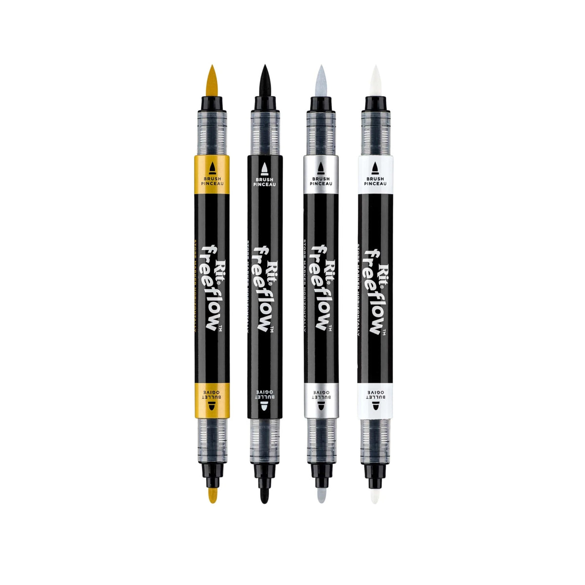 Rit FreeFlow Dual-Tip Markers Monochrome 4-pak