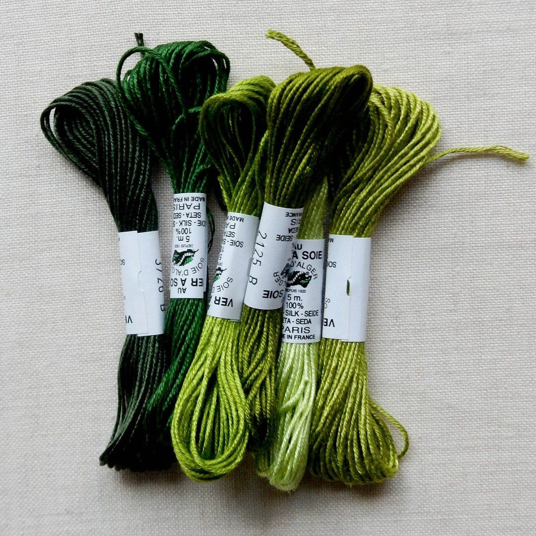 Soie d'Alger Vert Silkestråd 6-pack