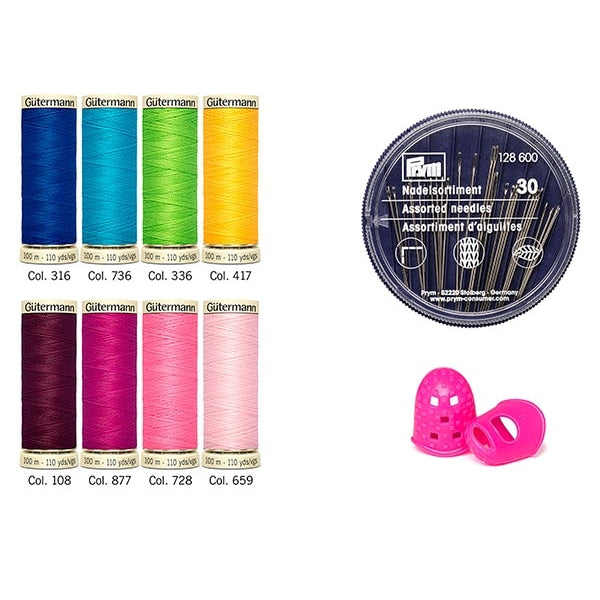 Gütermann Trådsæt 8-pak + nåle og nåletang