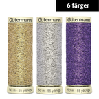 Gütermann sytråd med metallisk effekt, 50 meter