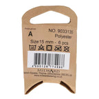 Milward Knapper Skinnende Grå 15mm