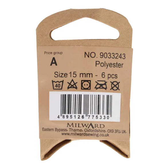 Milward Knapper Skinnende Beige 15mm