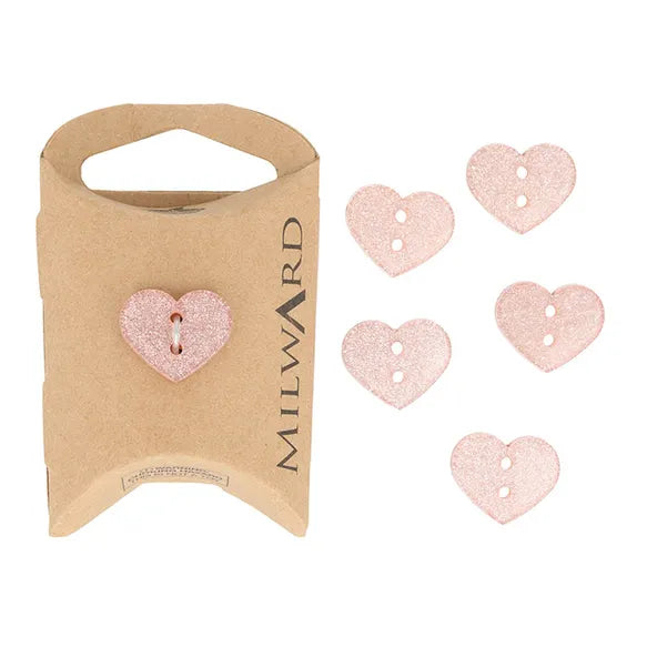 Milward Knapper Hjerte 18mm