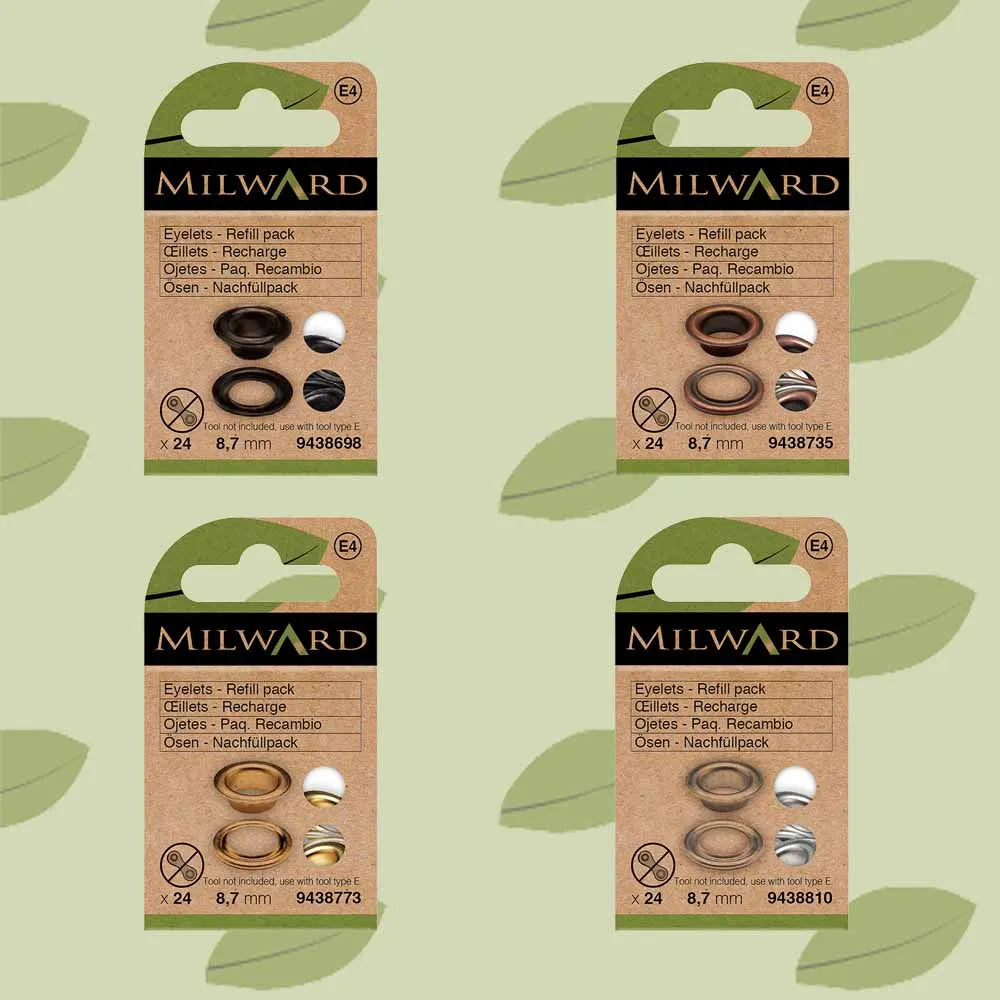 Milward snørehuller 8,7 mm nikkel