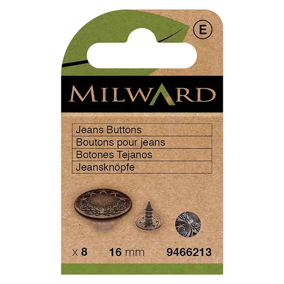 Milward Jeansknapper 16mm Bronze