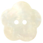Blomsterformet perlemorknap 22,5 mm
