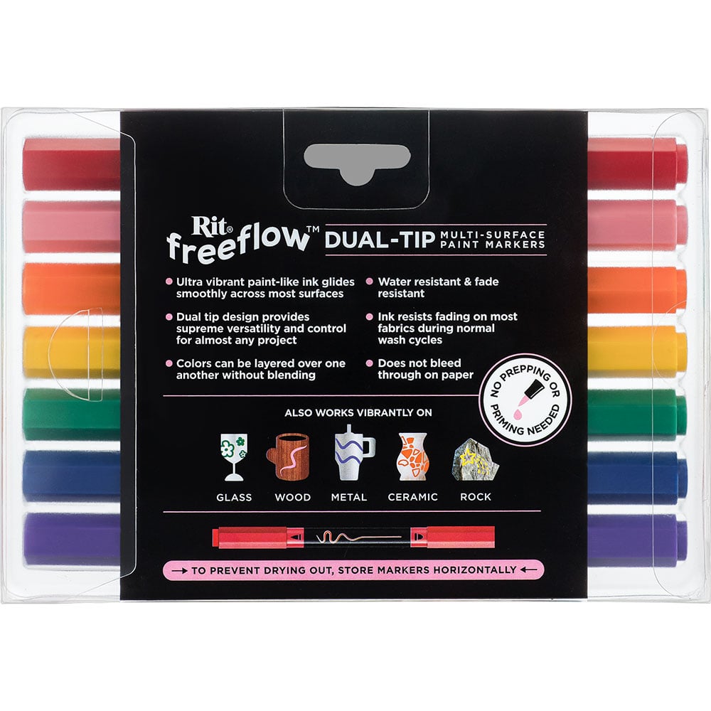 Rit FreeFlow Dual-Tip Markers Primary 7-pak
