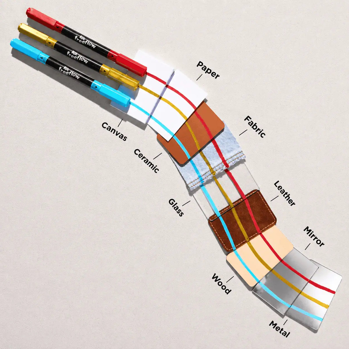 Rit FreeFlow Dual-Tip Markers Mega Mix 12-pak