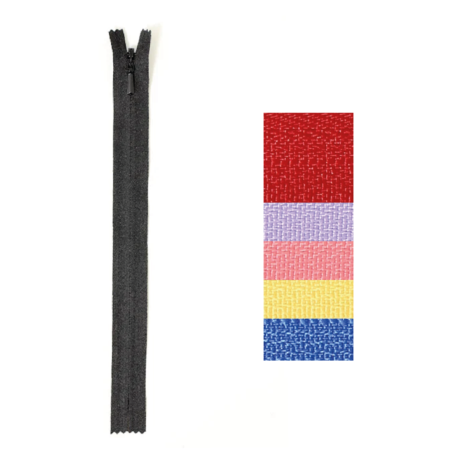 YKK Skjult lynlås 4mm Ikke-delelig - 60cm