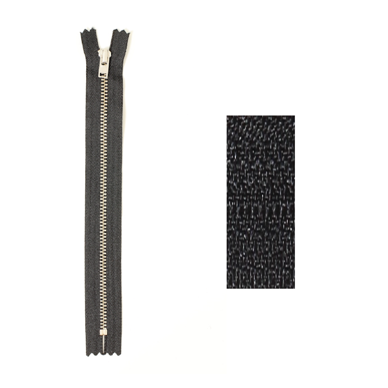 YKK Lynlås 4mm Sølv Ikke-delelig - 20cm