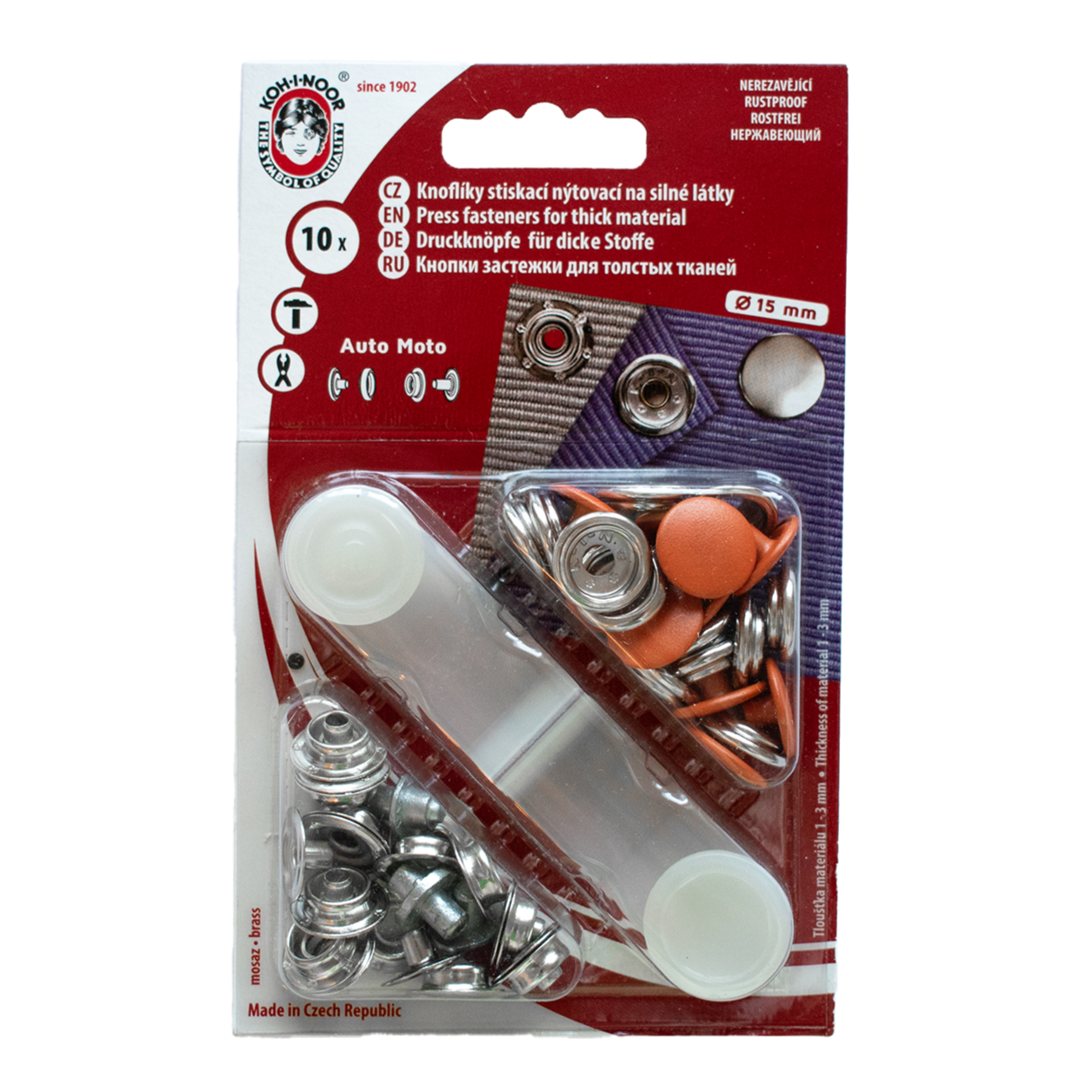 Trykknapper 15mm Koh-I-Noor