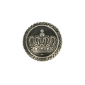 Metalknap med præget krone