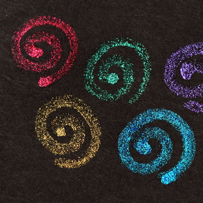 Tekstilpen Glitter Guld