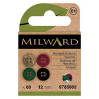 Milward-knapper 12 mm 60-pak