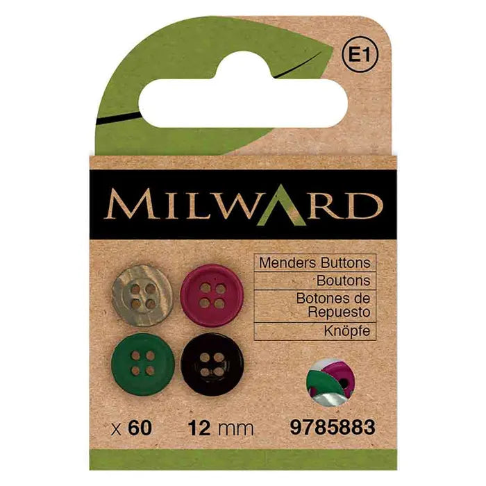 Milward-knapper 12 mm 60-pak