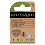 Milward Jeansknappar 16mm Nickel - Knappnålen