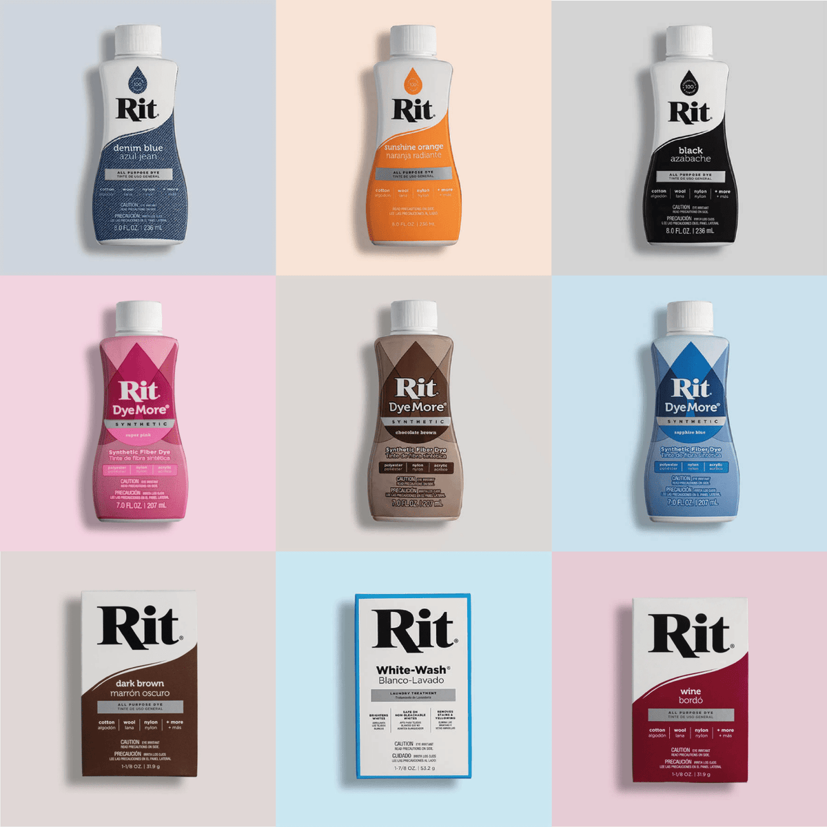 Rit All Purpose Powdered Dye - Fuchsia - Knappnålen