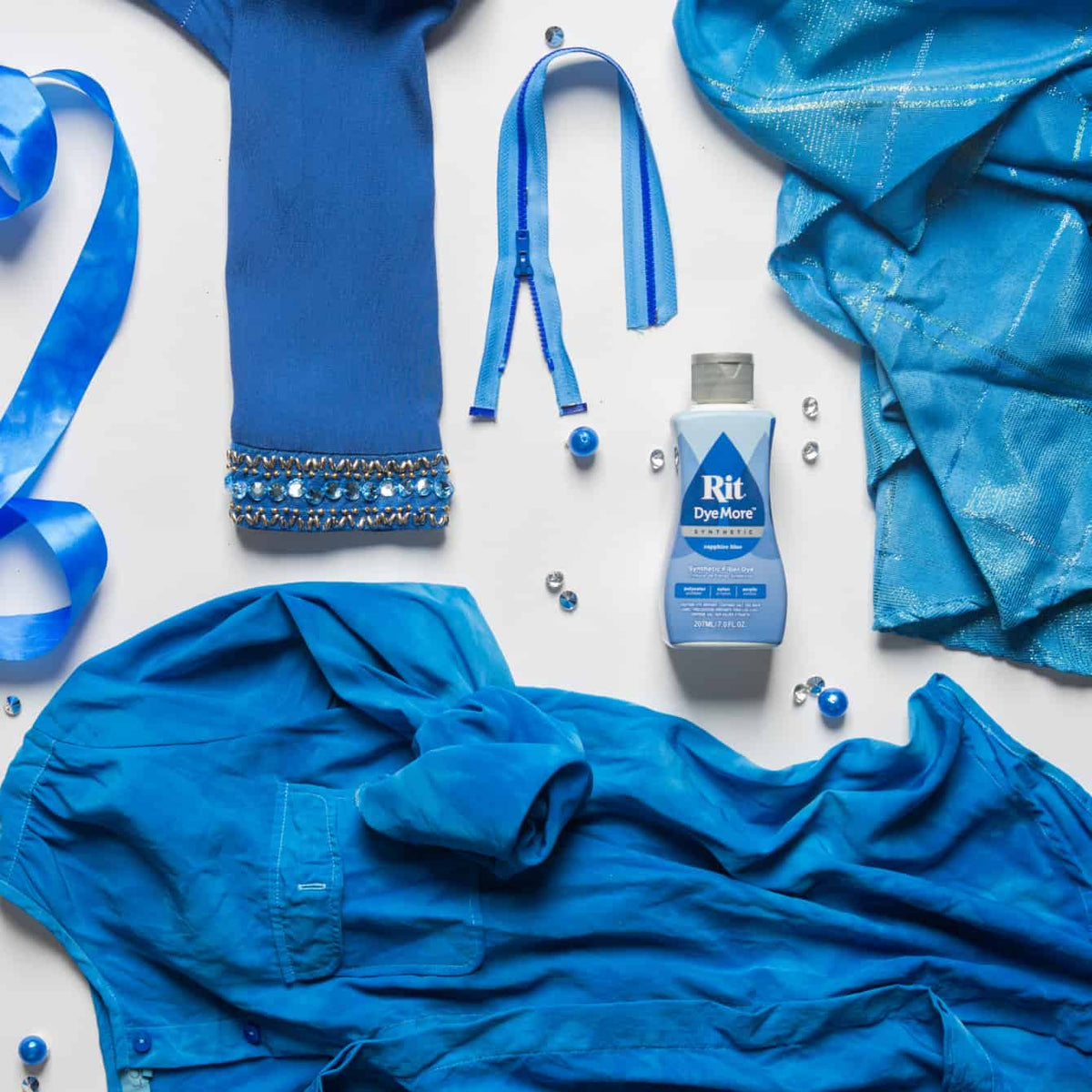 Rit DyeMore for Synthetics - Sapphire Blue - Knappnålen