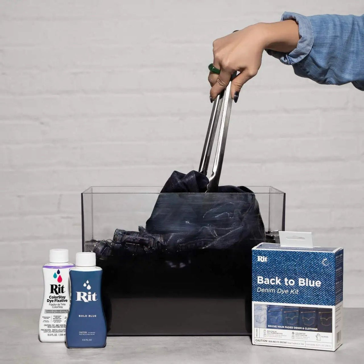 Rit Renew To Blue Denim Dye Kit - Knappnålen