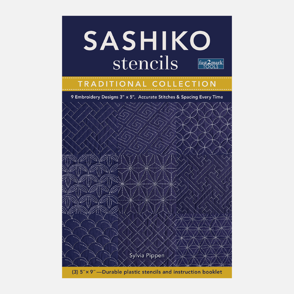 Sashiko Stencils, Traditional Collection - Knappnålen