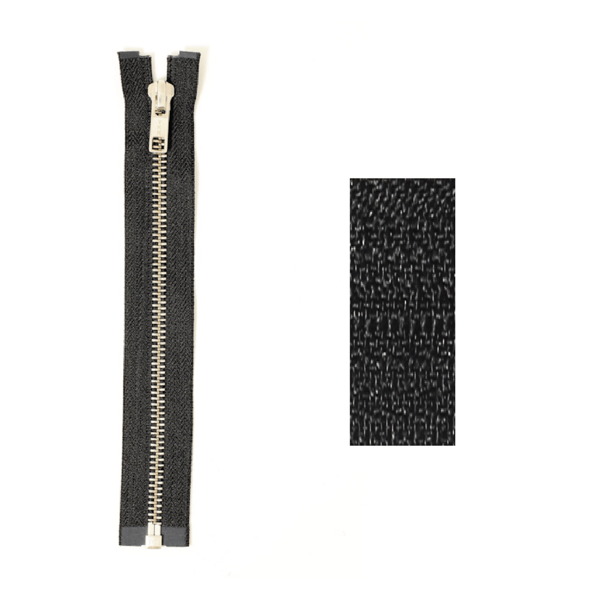 YKK Blixtlås 6mm Silver Delbart - 80cm - Knappnålen